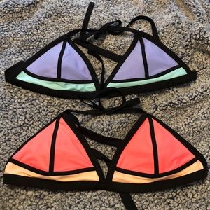 Triangl-style Bikini Tops x 2